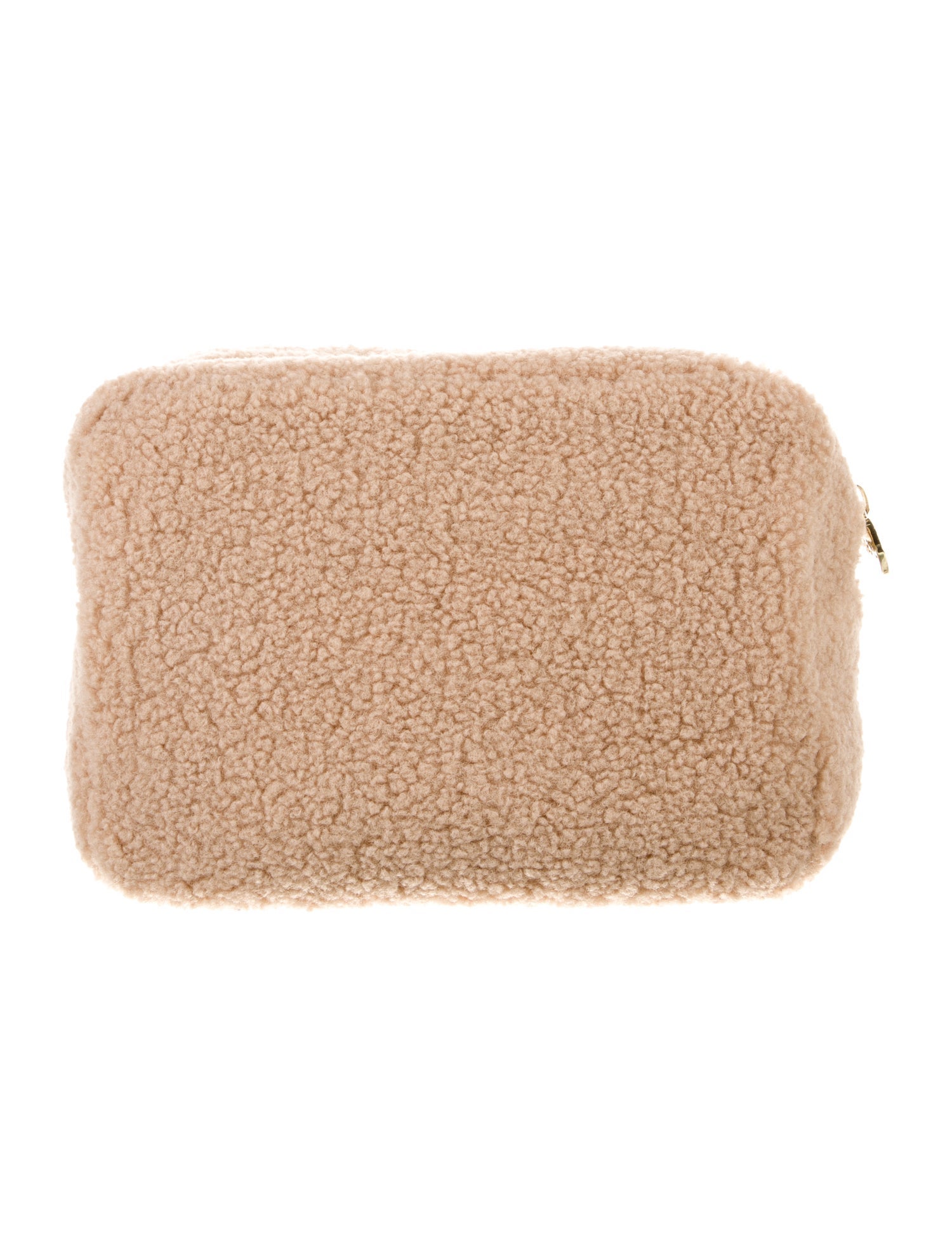 Stoney Clover Lane shearling cosmetic bag