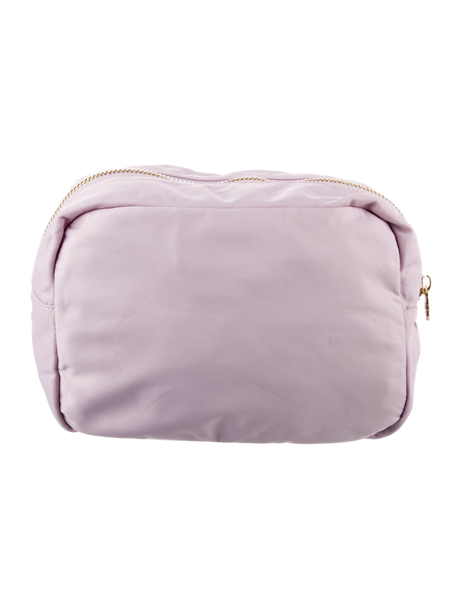 Stoney Clover Lane womens purple cosmetic bag with embroidered accent