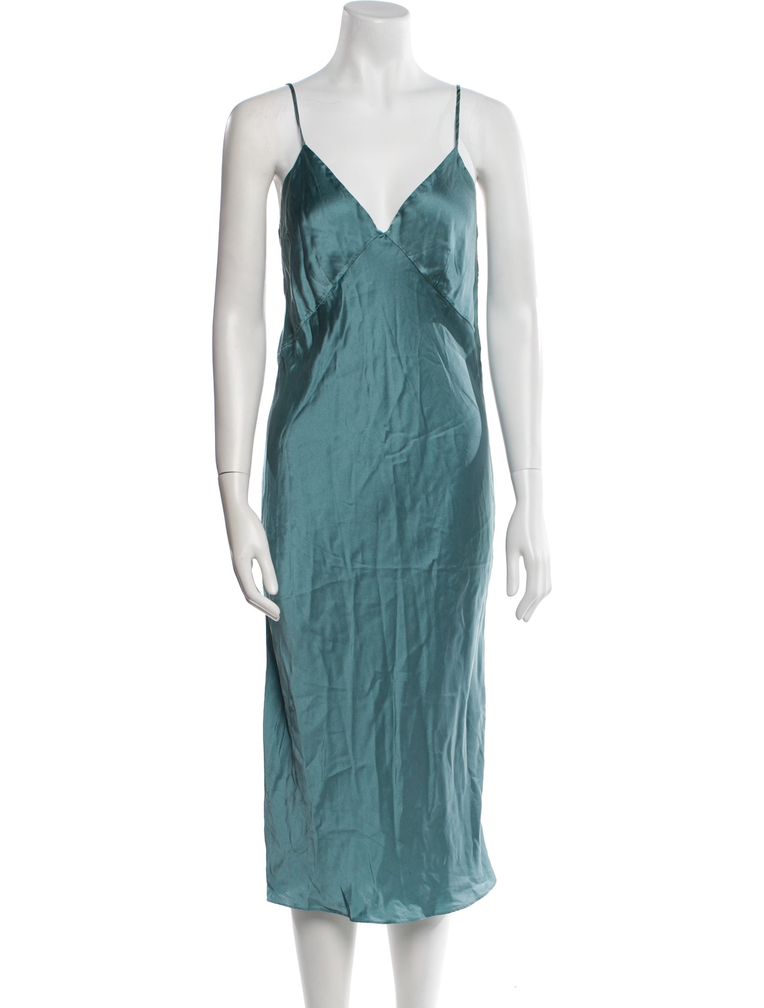 Secret Mission Silk Knee-Length Dress