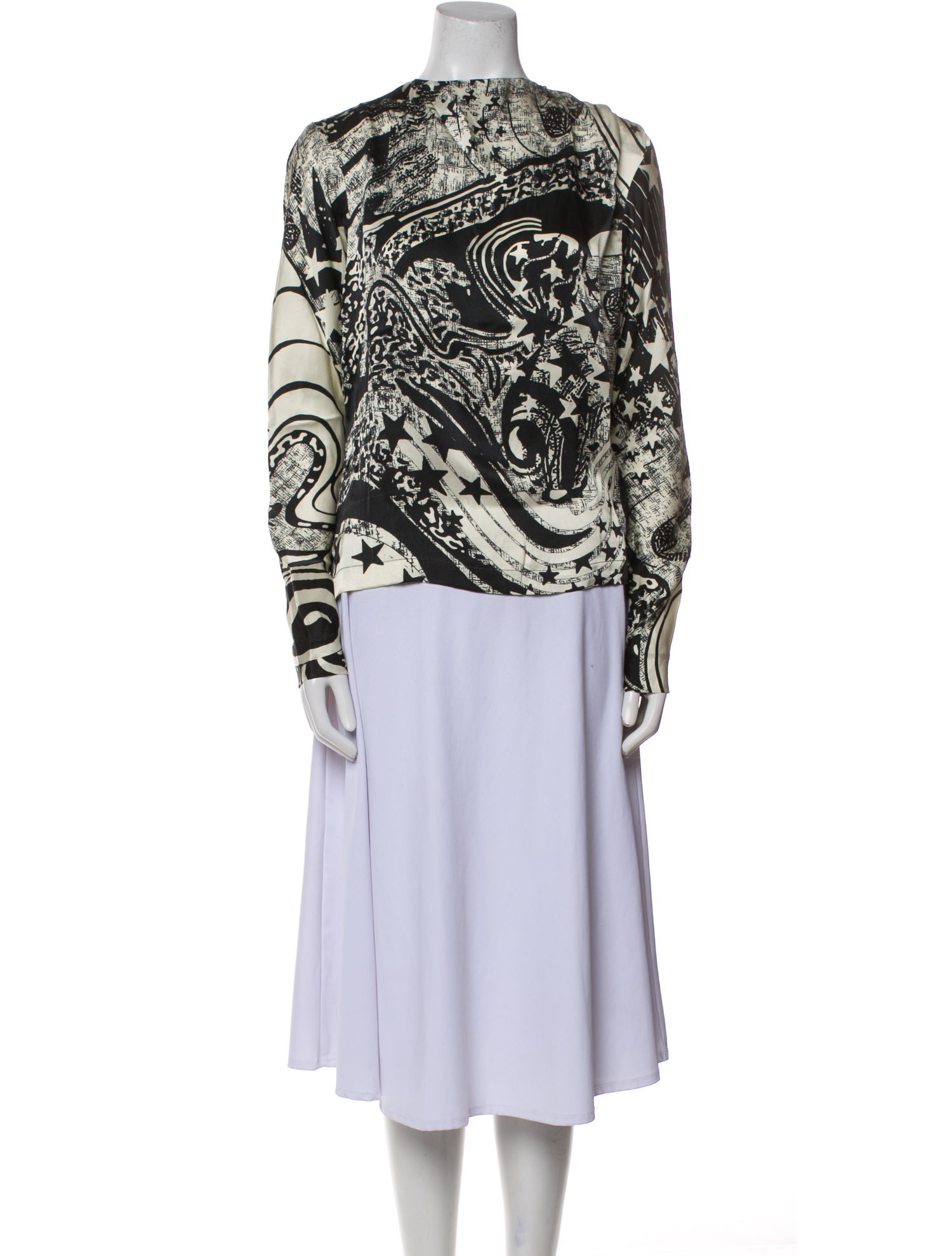 Secret Mission Silk Paisley Print Blouse w/ Tags