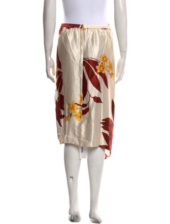 Secret Mission Silk Knee-Length Skirt