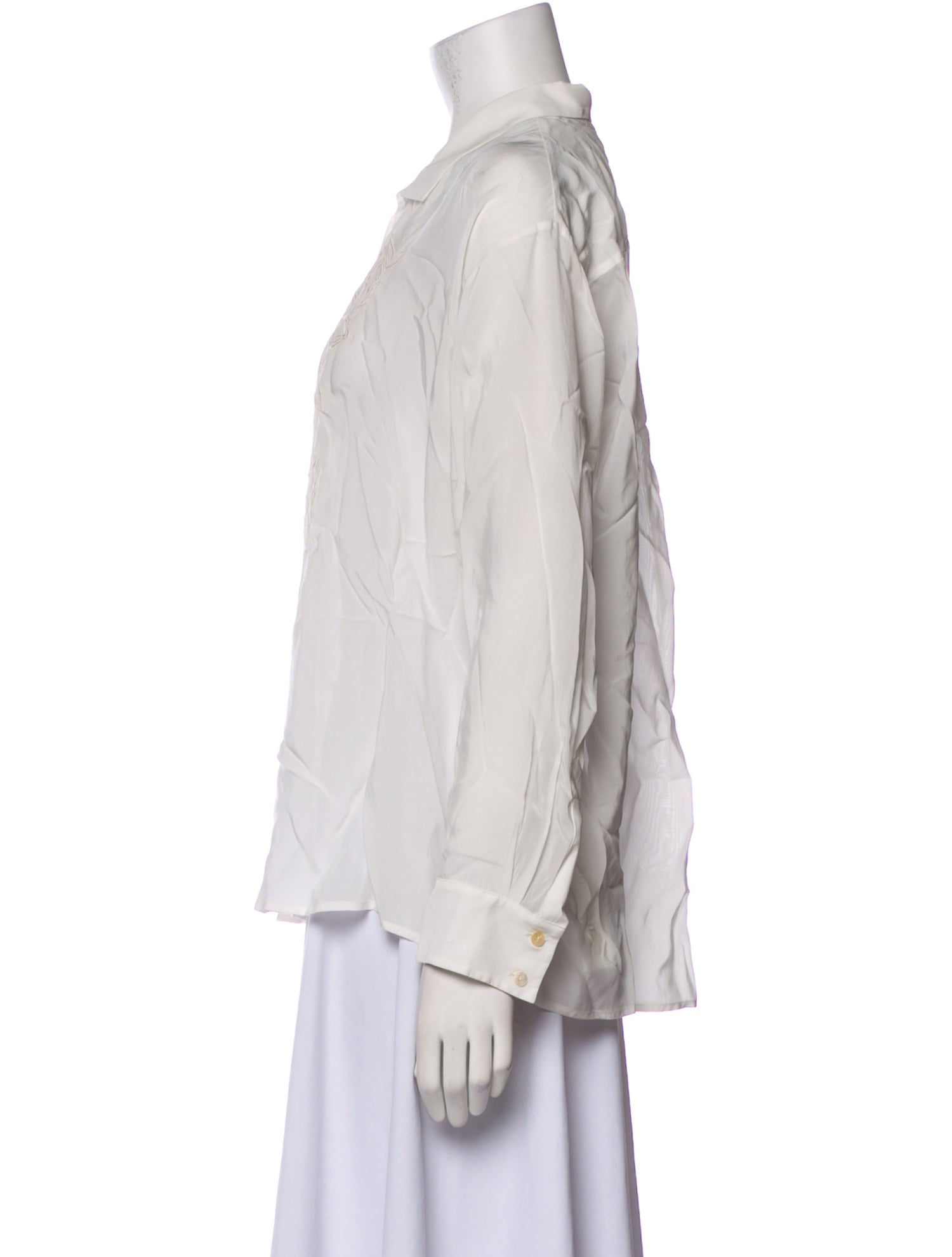 Scarlett Poppies Silk Long Sleeve Button-Up Top w/ Tags