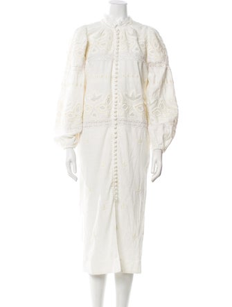 Scarlett Poppies Mock Neck Midi Length Dress