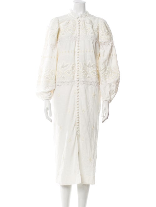 Scarlett Poppies Mock Neck Midi Length Dress