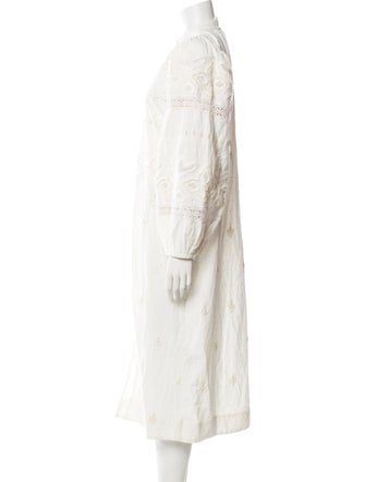 Scarlett Poppies Mock Neck Midi Length Dress