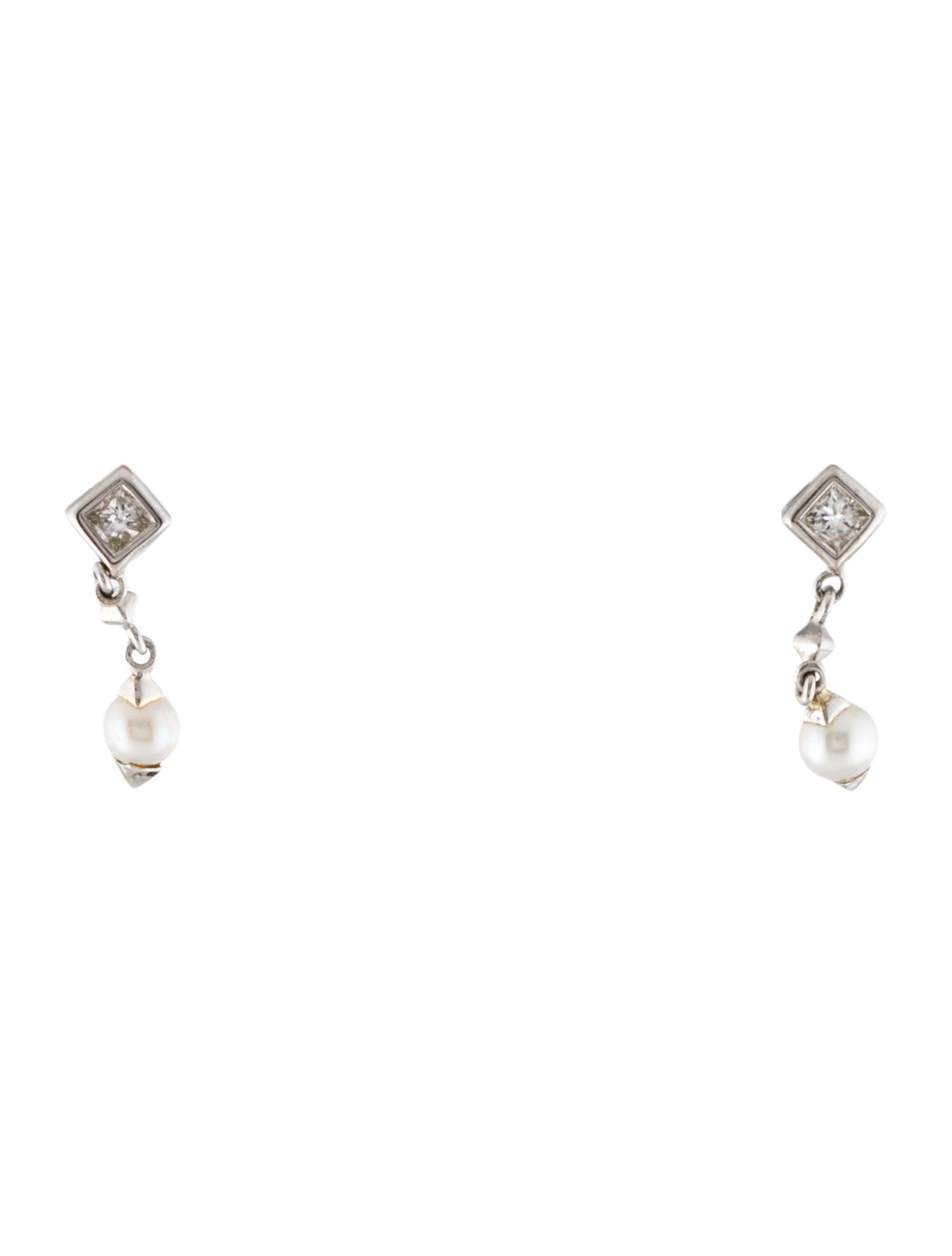 Kendra Scott 14K Diamond & Pearl Michelle Drop Earrings
