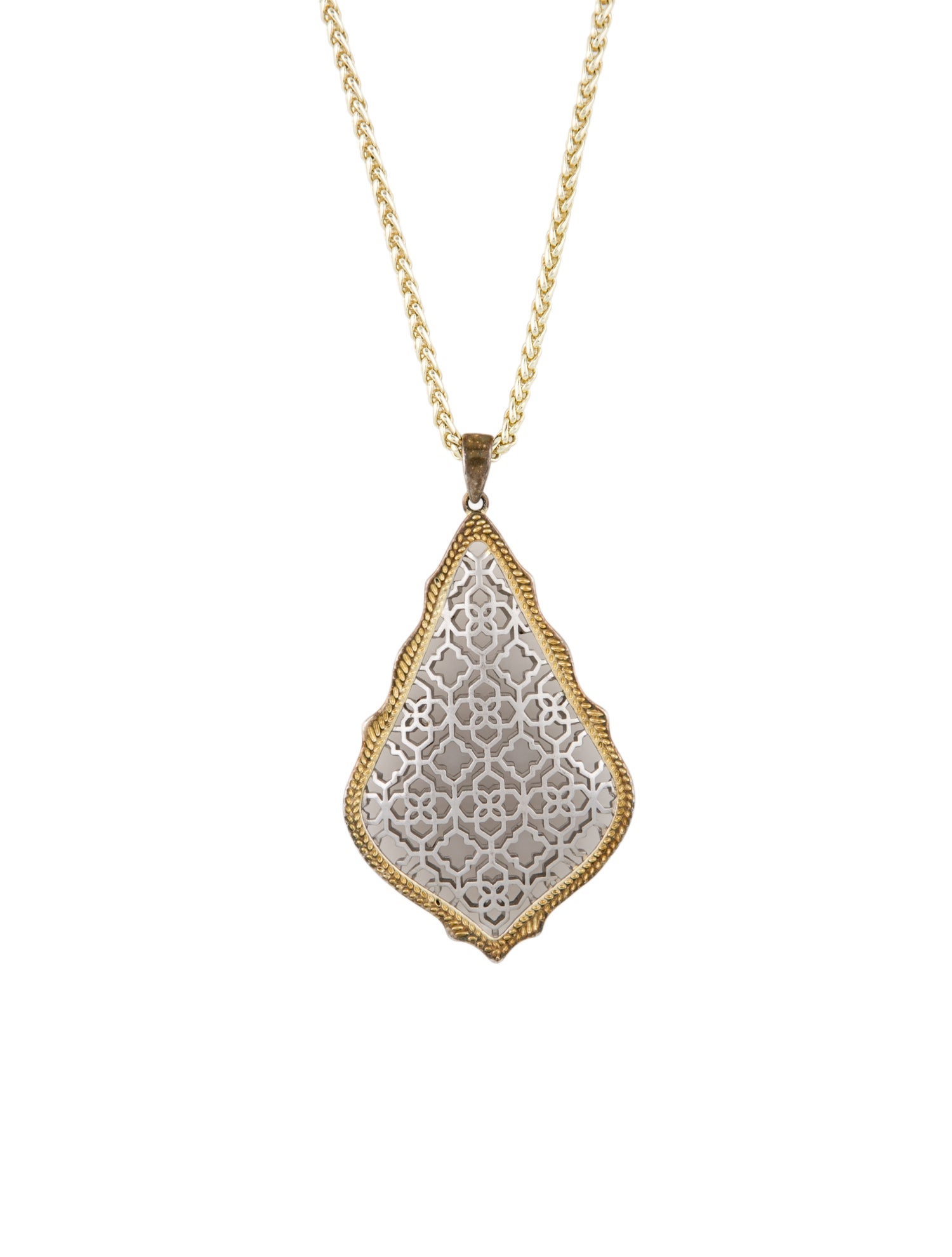 Kendra Scott Two-Tone Filigree Aiden Pendant Necklace