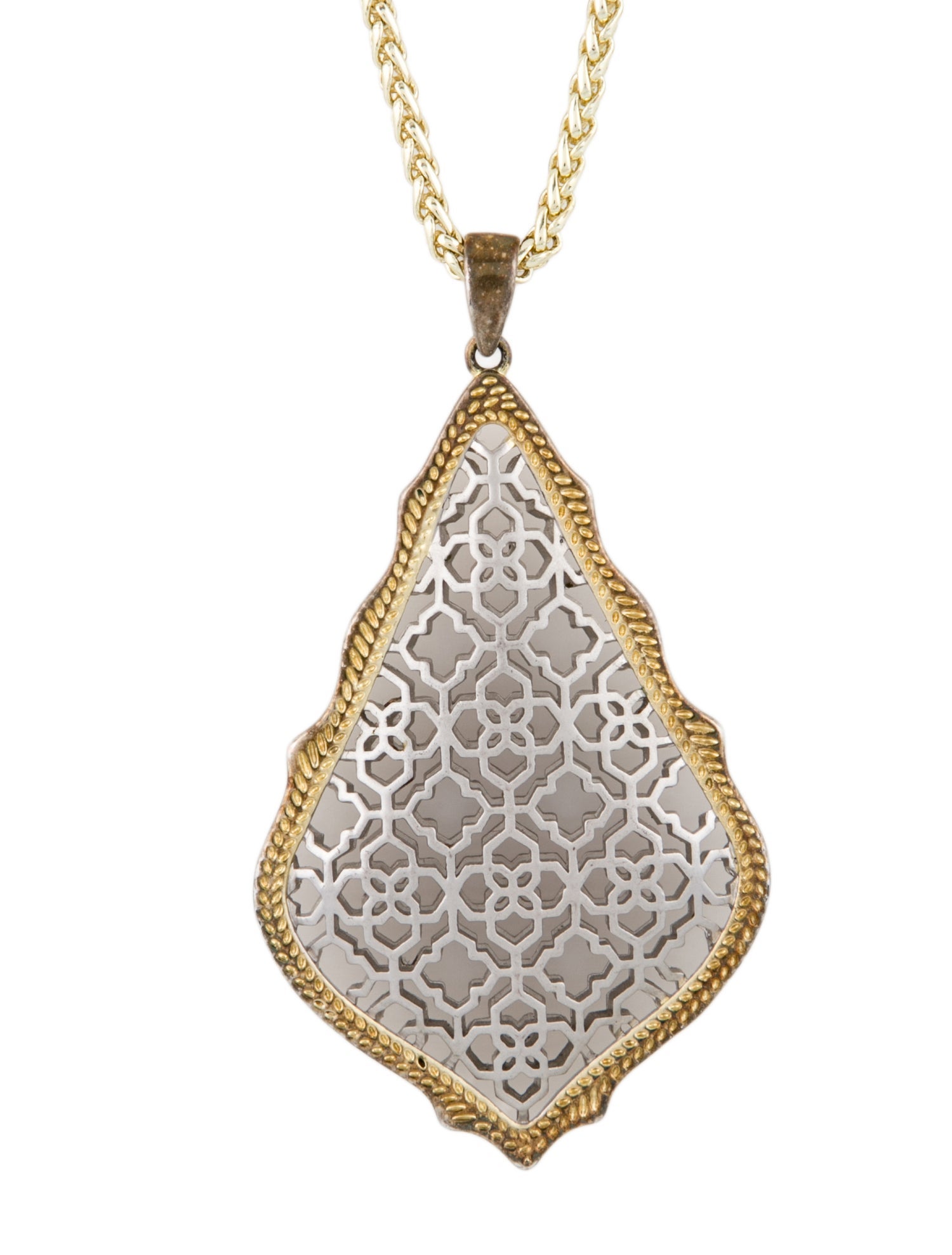 Kendra Scott Two-Tone Filigree Aiden Pendant Necklace