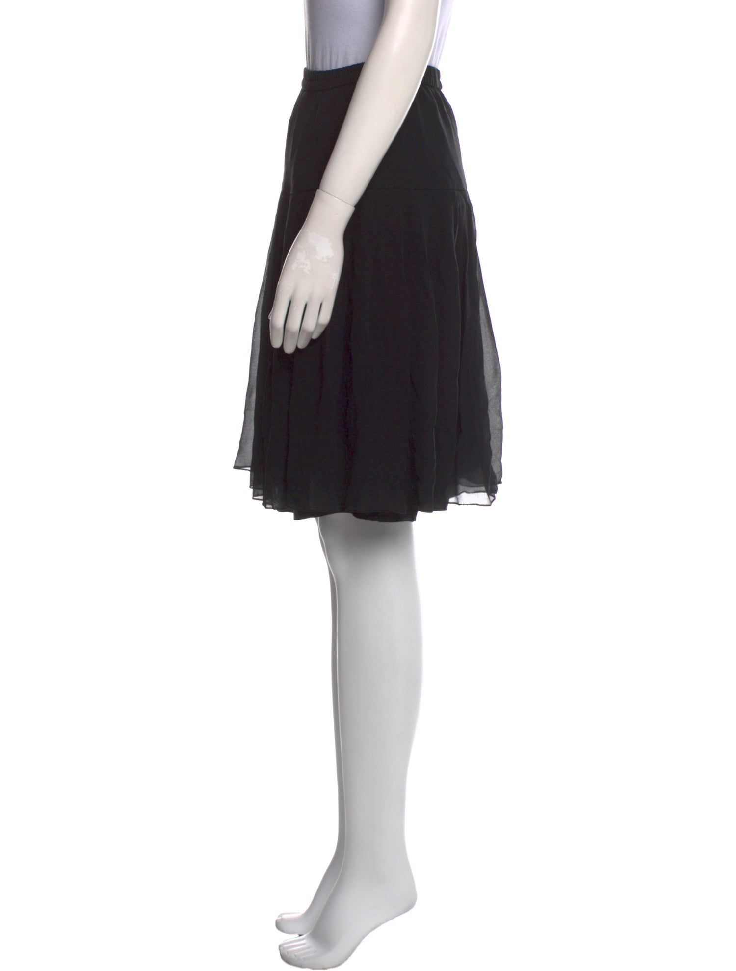 Scaasi Boutique Silk Knee-Length Skirt