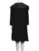 Scaasi Boutique V-Neck Knee-Length Dress