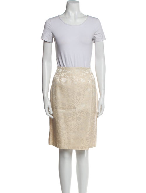 Scaasi Boutique Floral Print Crystal Embellishments Skirt Set