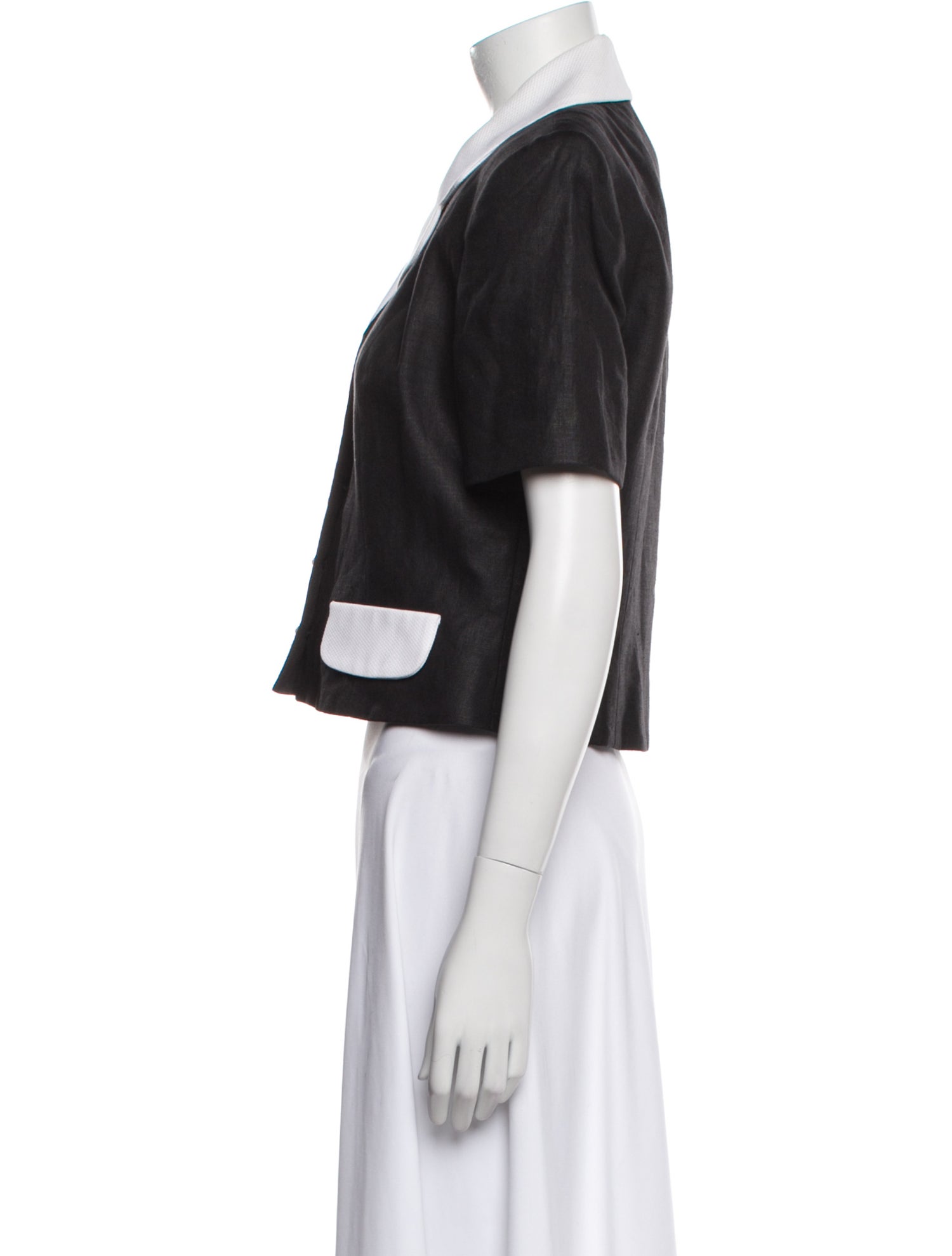 Scaasi Boutique Silk Colorblock Pattern Jacket