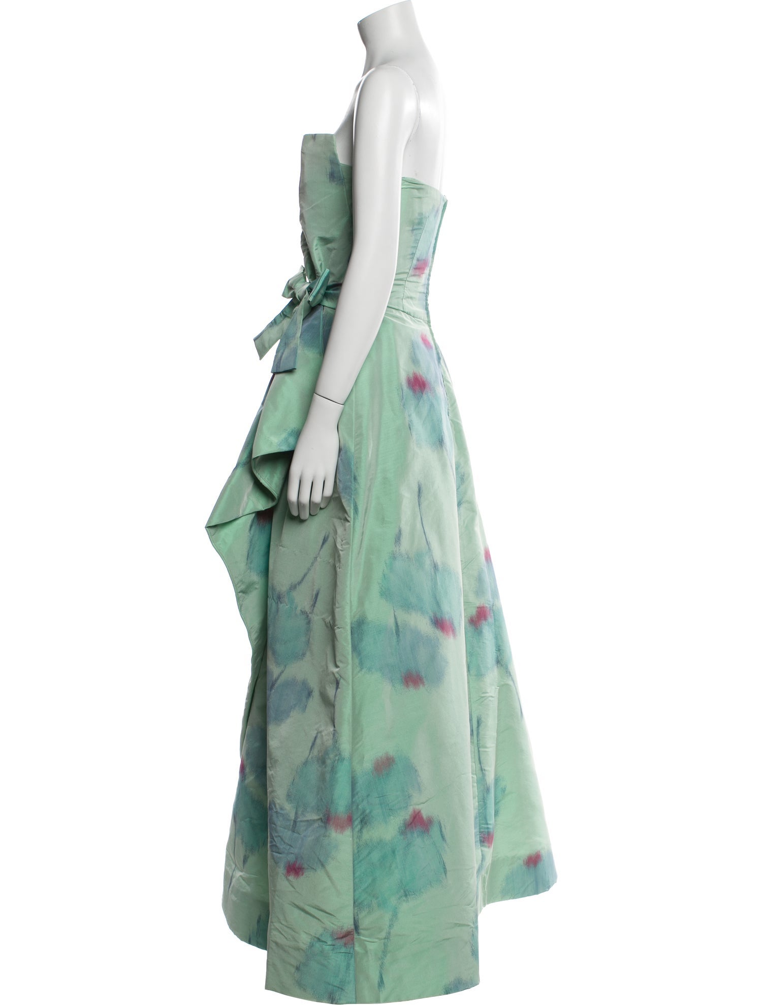 Scaasi Boutique Printed Long Dress