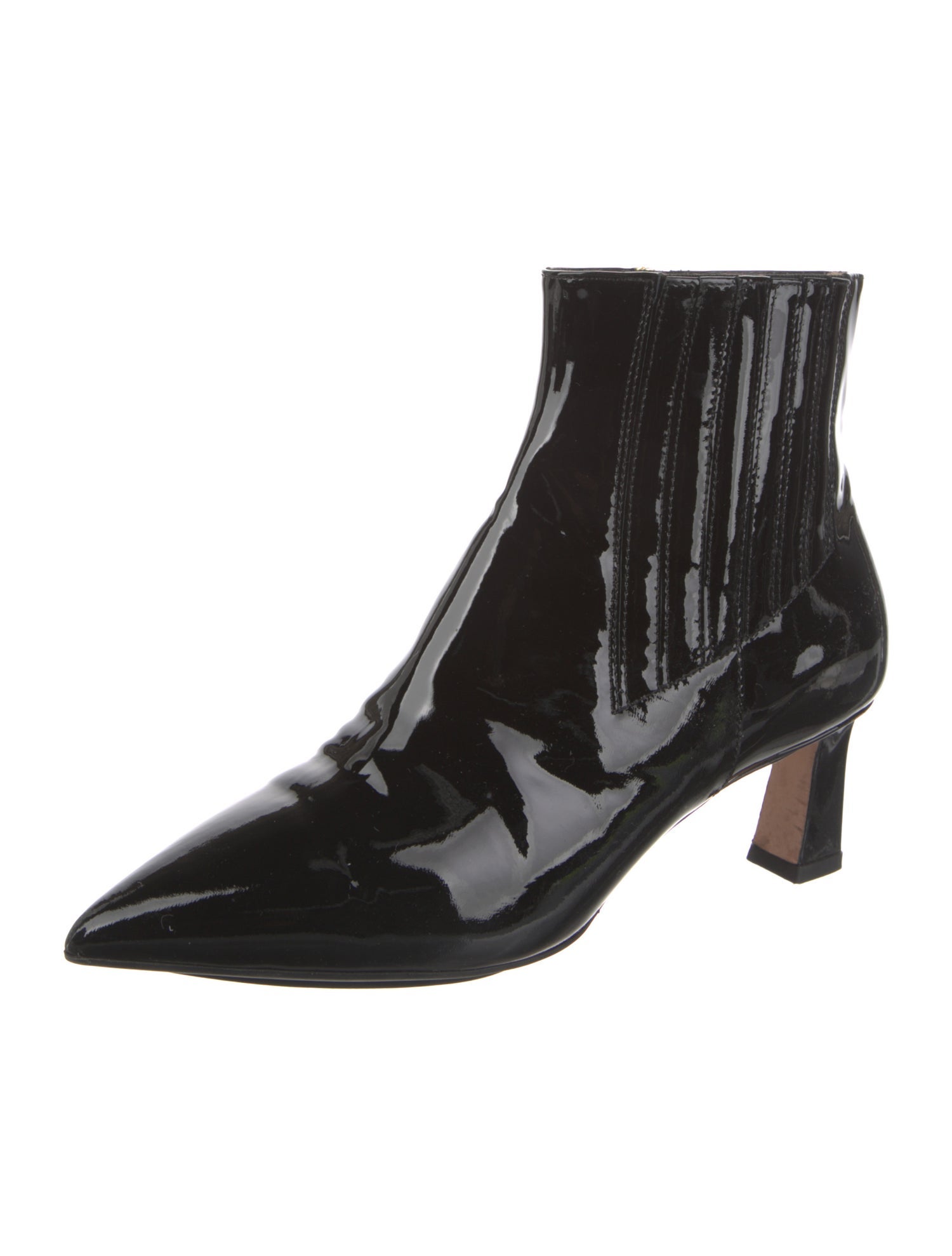 Scarlett Chase Patent Leather Chelsea Boots