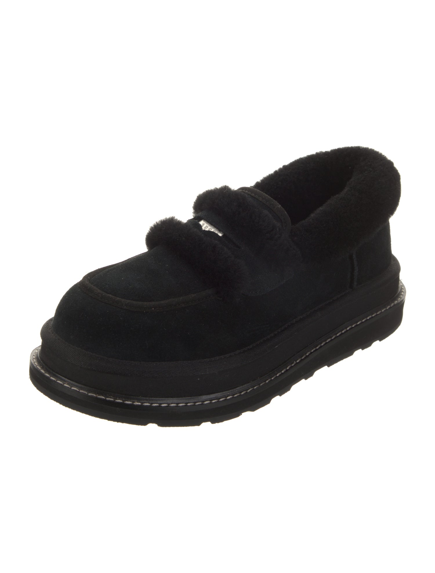 Sacai x Ugg Suede Loafers - Black Flats, Shoes - WSCXU20035 | The 