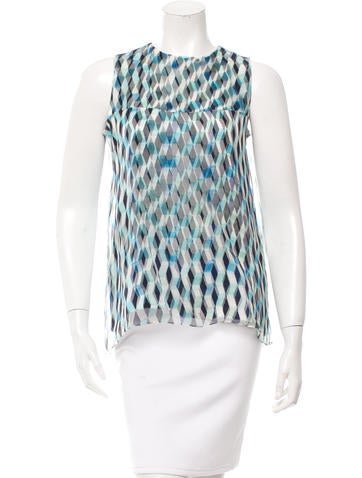 Isolda Sleeveless Silk Organza Top