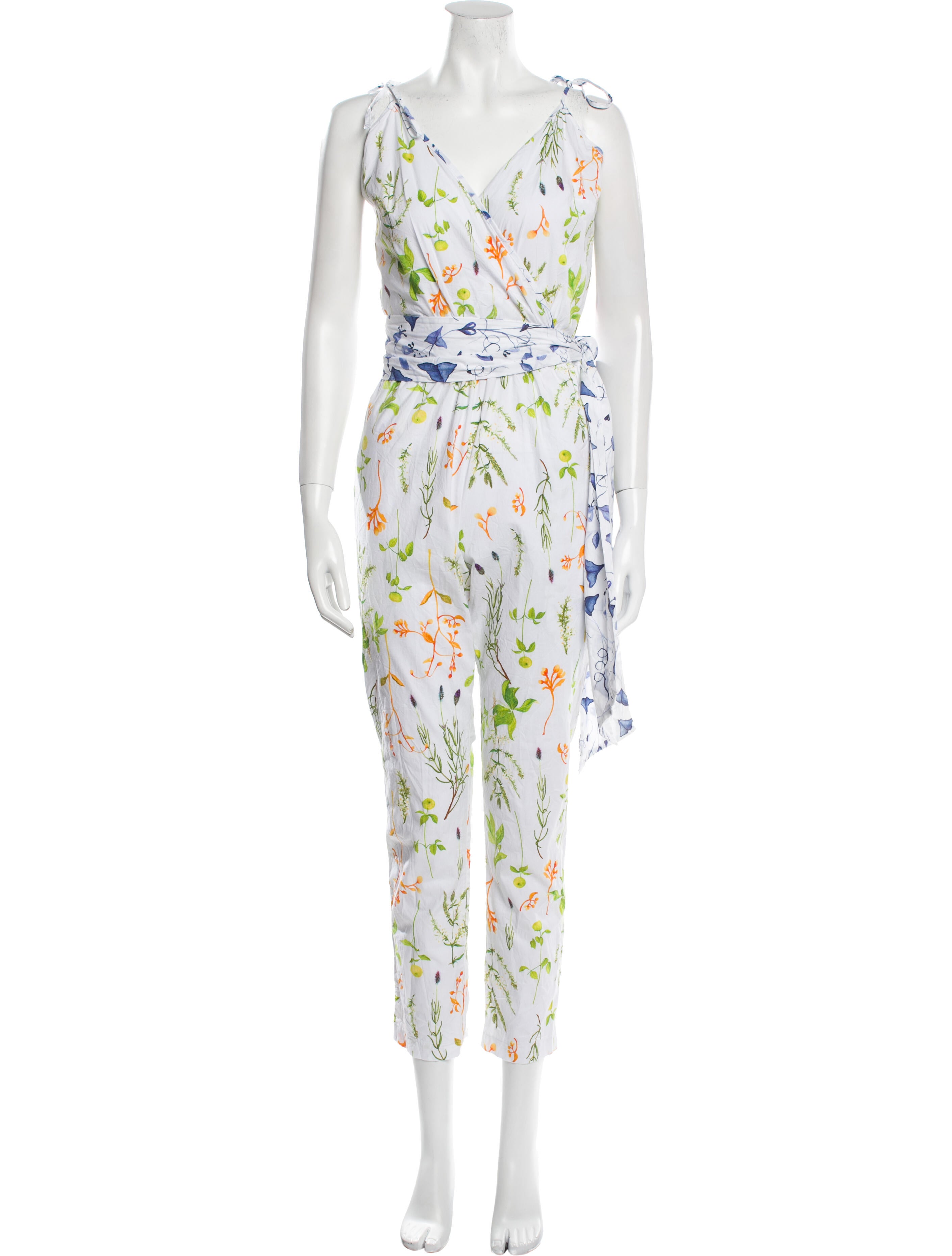 Isolda Printed V-Neck Jumpsuit