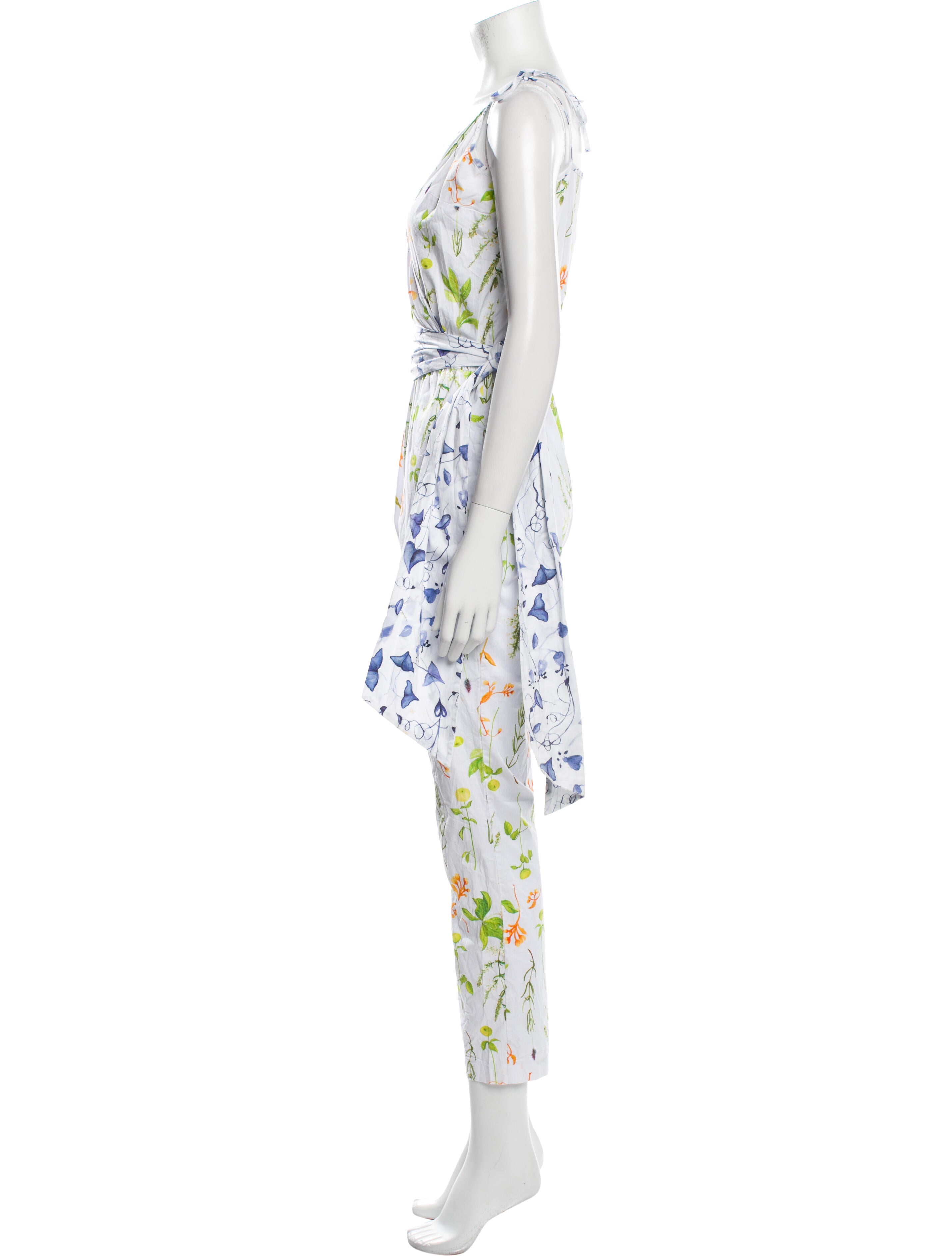 Isolda Printed V-Neck Jumpsuit