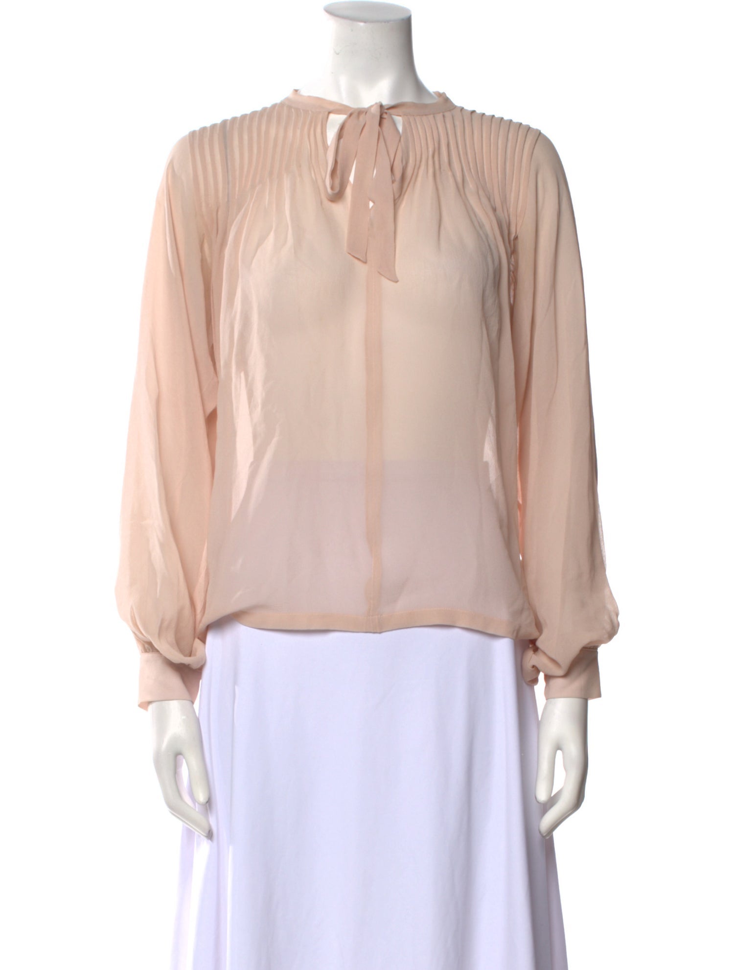 Isolda Silk Tie Neck Blouse
