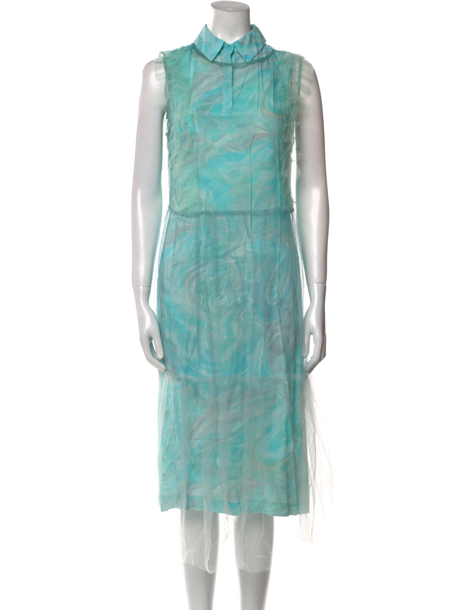 Isolda Printed Midi Length Dress w/ Tags