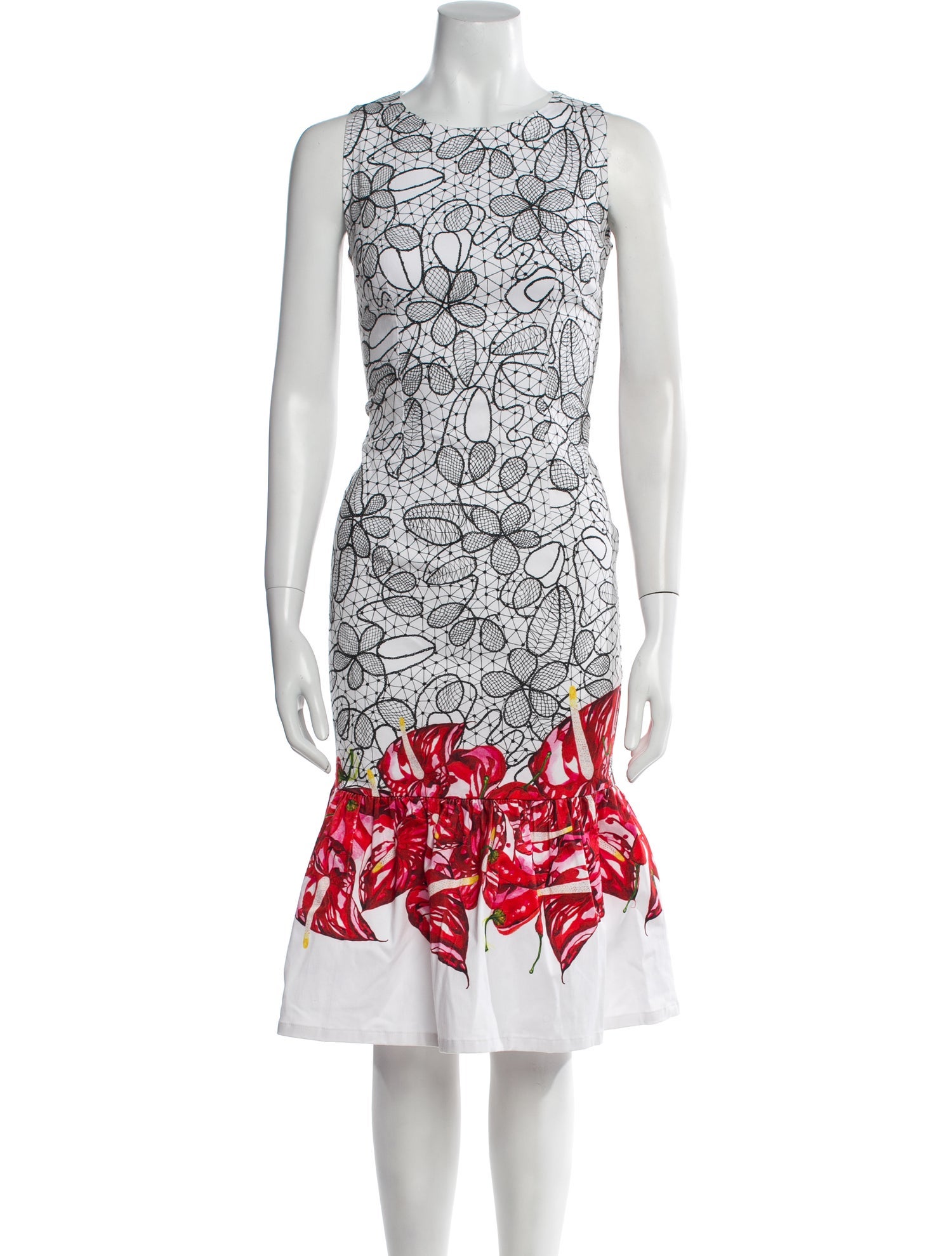 Isolda Printed Midi Length Dress