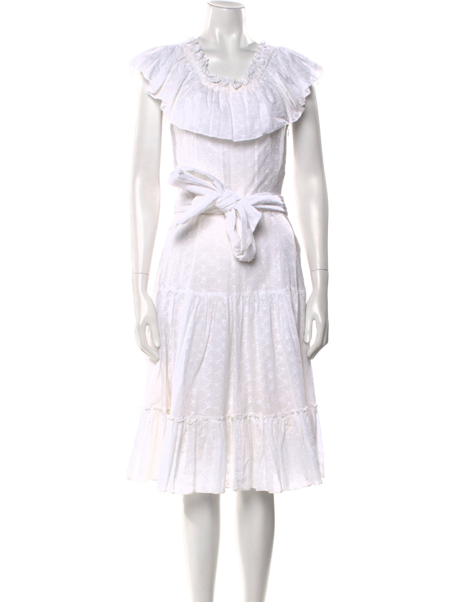 Isolda Scoop Neck Midi Length Dress