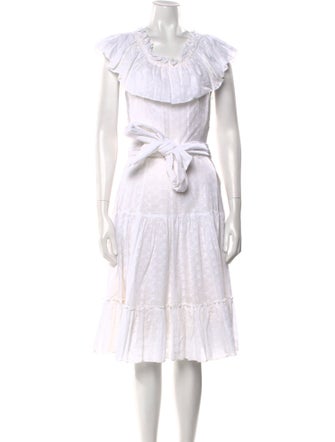 Isolda Scoop Neck Midi Length Dress