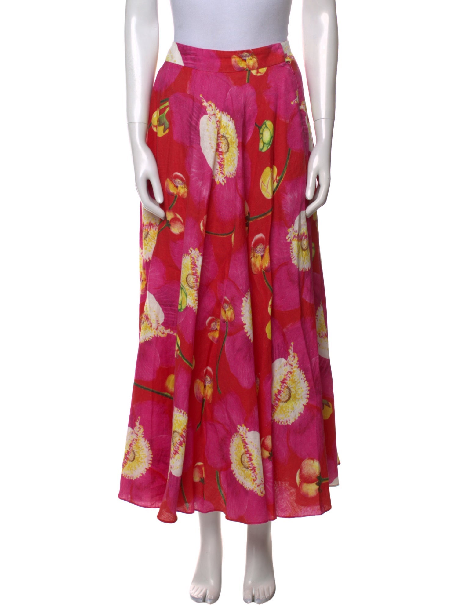 Isolda Linen Midi Length Skirt