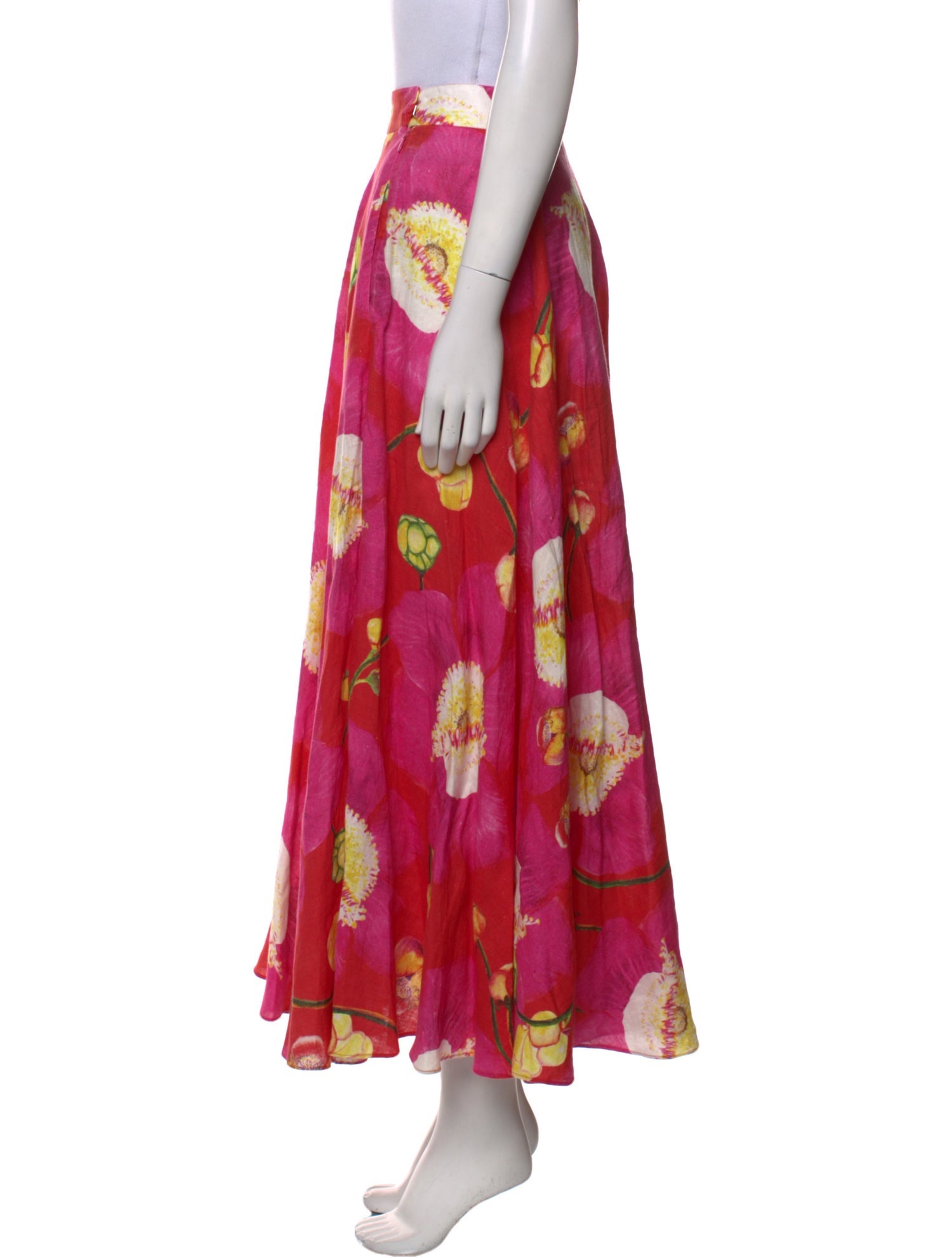 Isolda Linen Midi Length Skirt