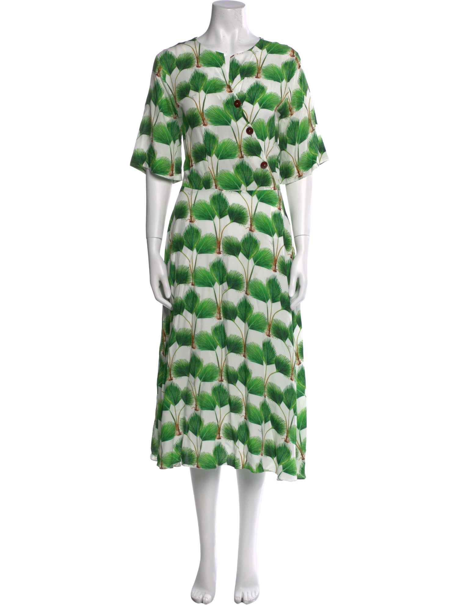 Isolda Printed Long Dress