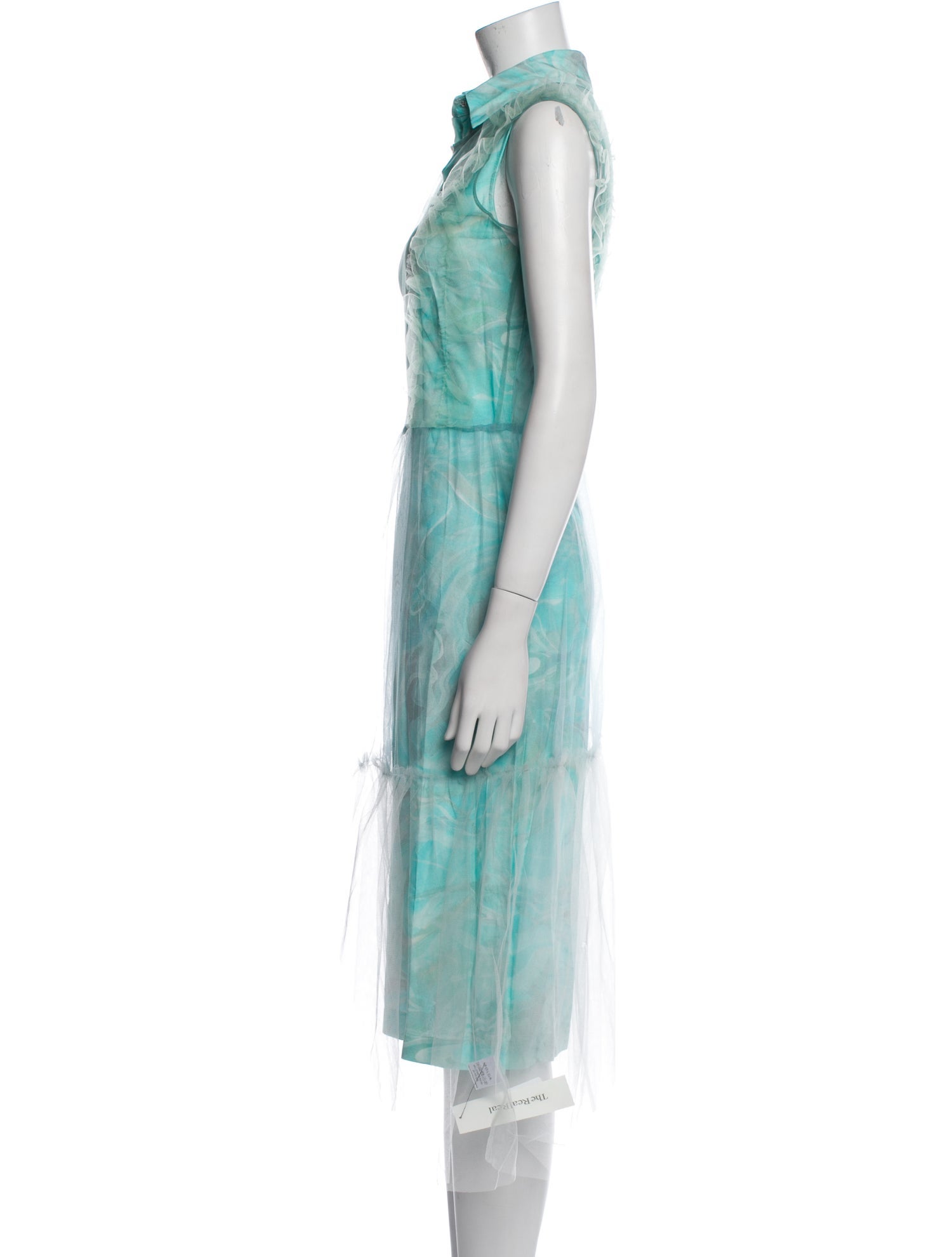 Isolda Tie-Dye Print Midi Length Dress