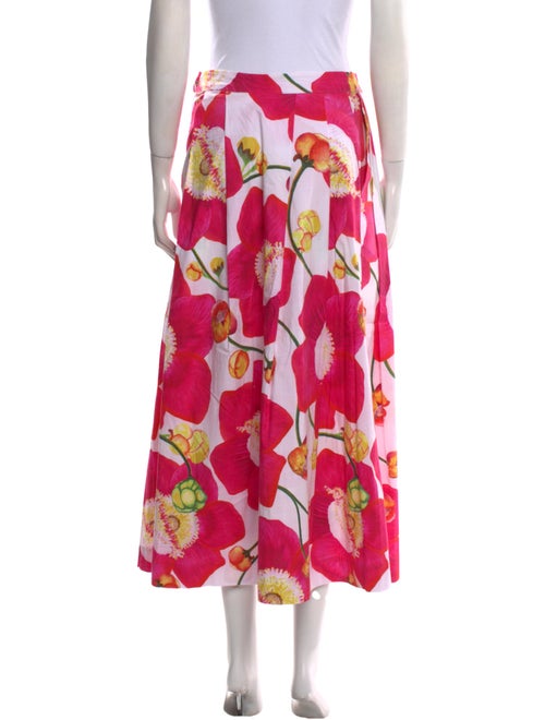 Isolda Floral Print Midi Length Skirt