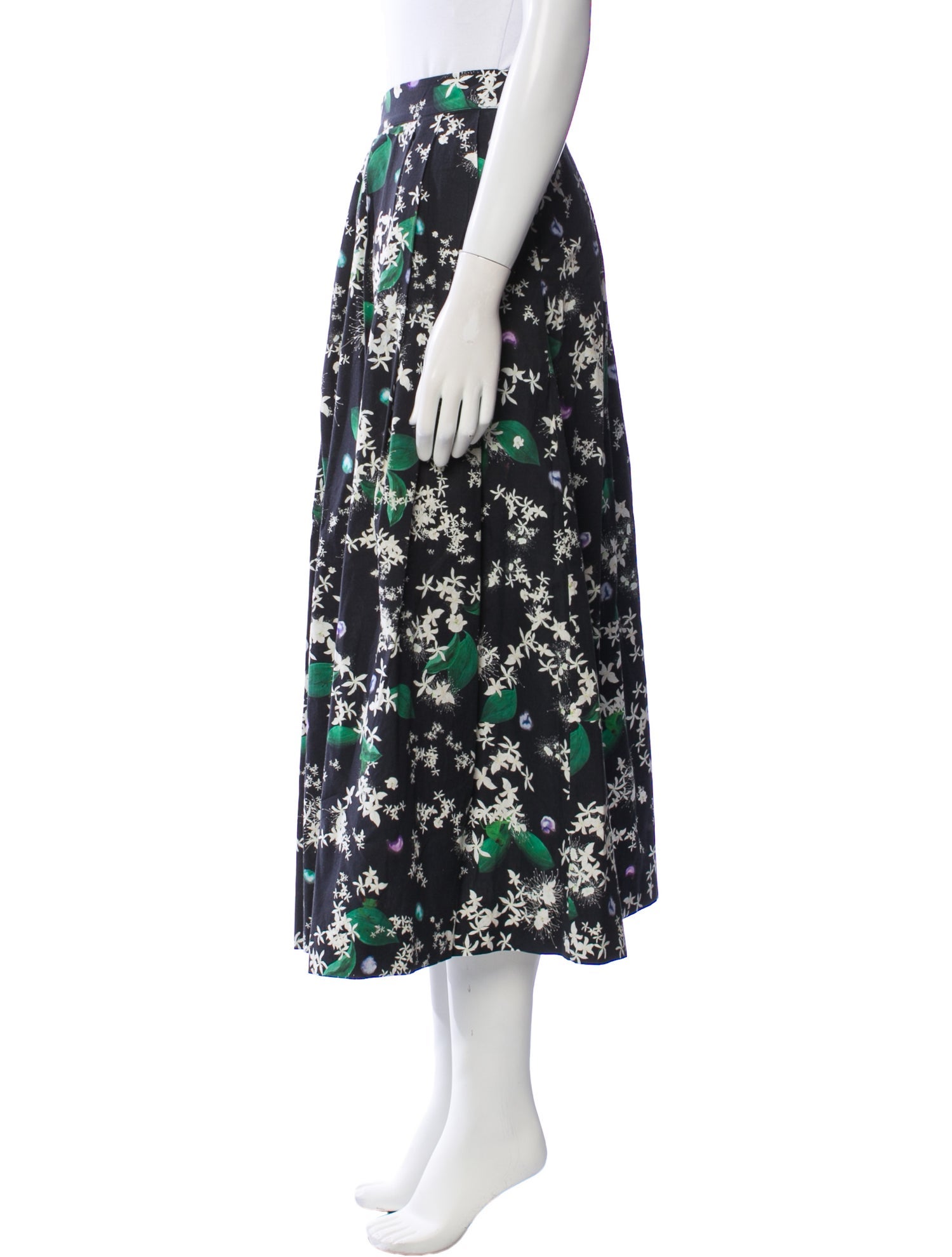 Isolda Floral Print Knee-Length Skirt