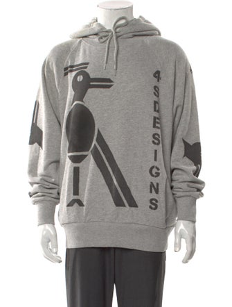 4S Designs Graphic Print Mock Neck Hoodie
