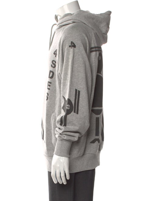 4S Designs Graphic Print Mock Neck Hoodie