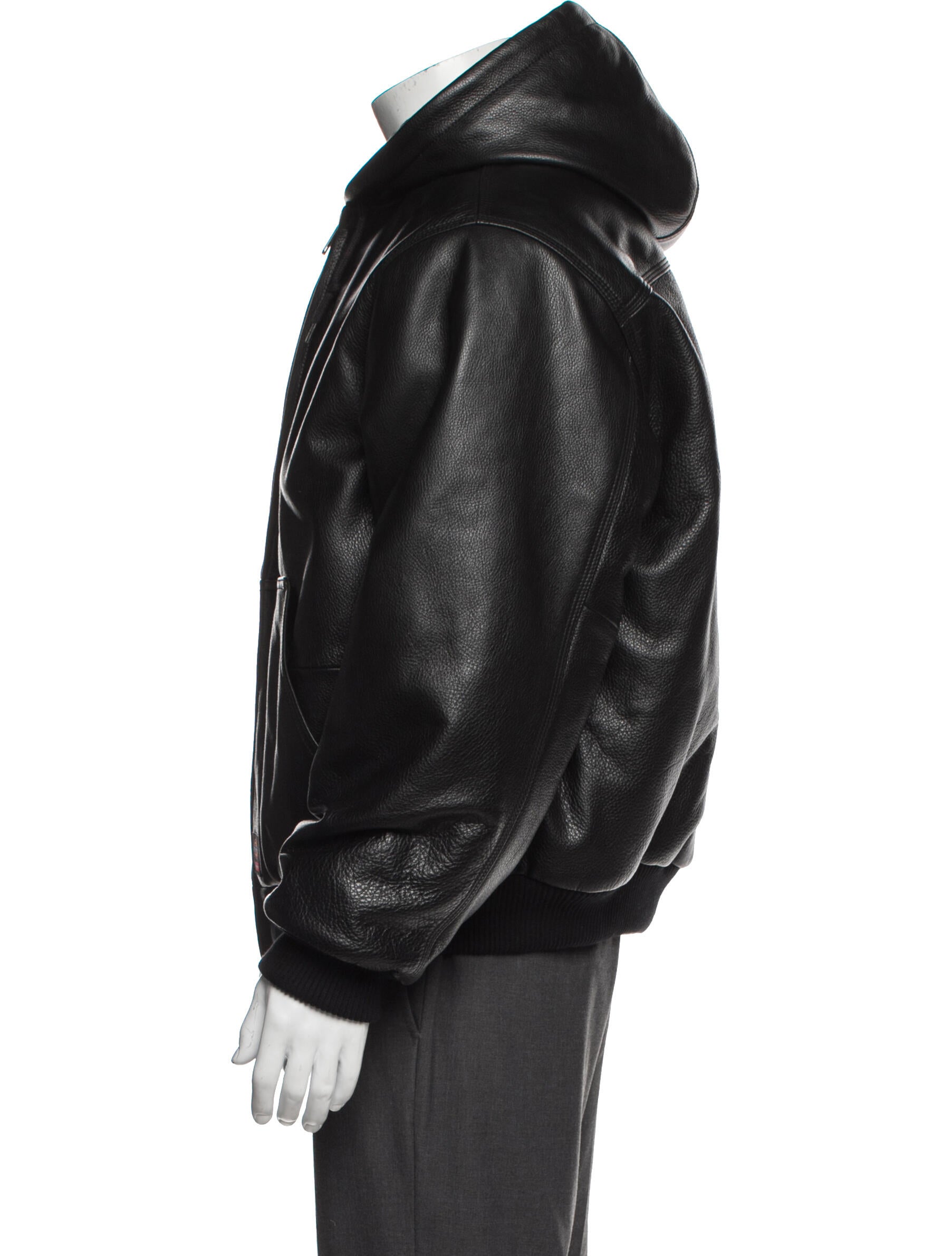 Supreme x Dickies 2024 Hooded Leather Work Puffer Coat