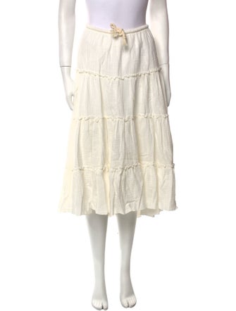 See by Chloé Ruffle Embellishment Midi Length Skirt