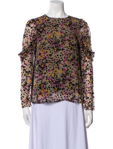 See by Chloé Tops Silk Floral Print Blouse Us2, Fr34 | XS