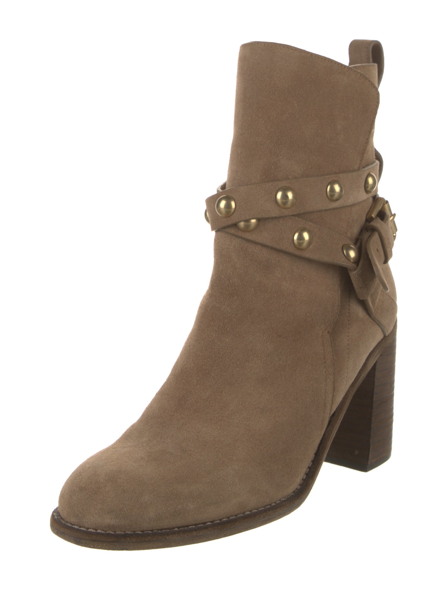 See by Chloé Suede Studded Accents Boots