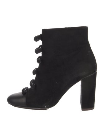 See by Chloé Suede Bow Accents Lace-Up Boots