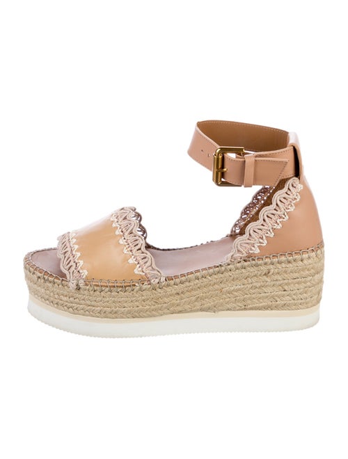 See by Chloé Leather Embroidered Accent Espadrilles