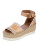 See by Chloé Leather Embroidered Accent Espadrilles