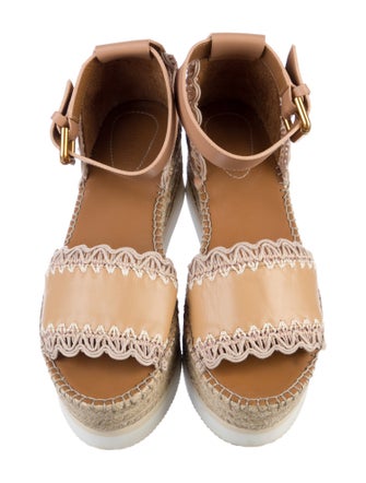 See by Chloé Leather Embroidered Accent Espadrilles