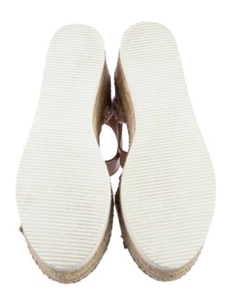See by Chloé Leather Embroidered Accent Espadrilles