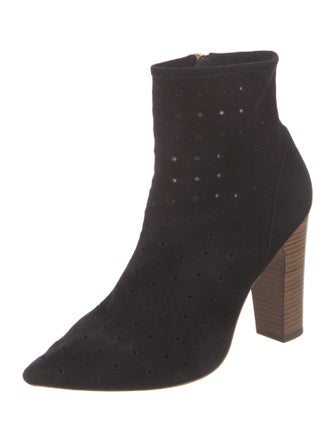 See by Chloé Suede Lasercut Accents Sock Boots