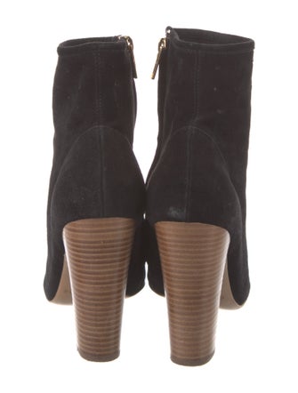 See by Chloé Suede Lasercut Accents Sock Boots