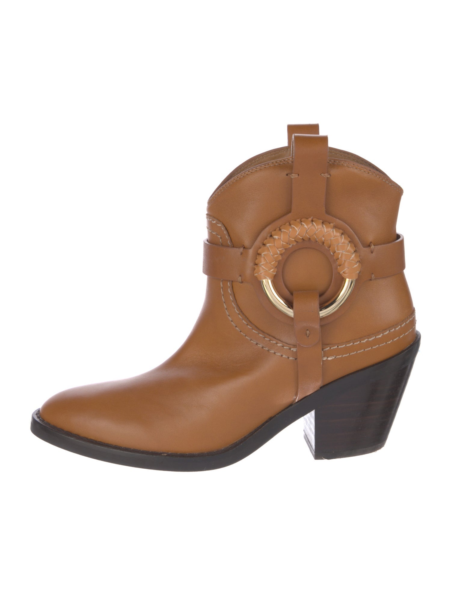 See by Chloé Leather Western Boots