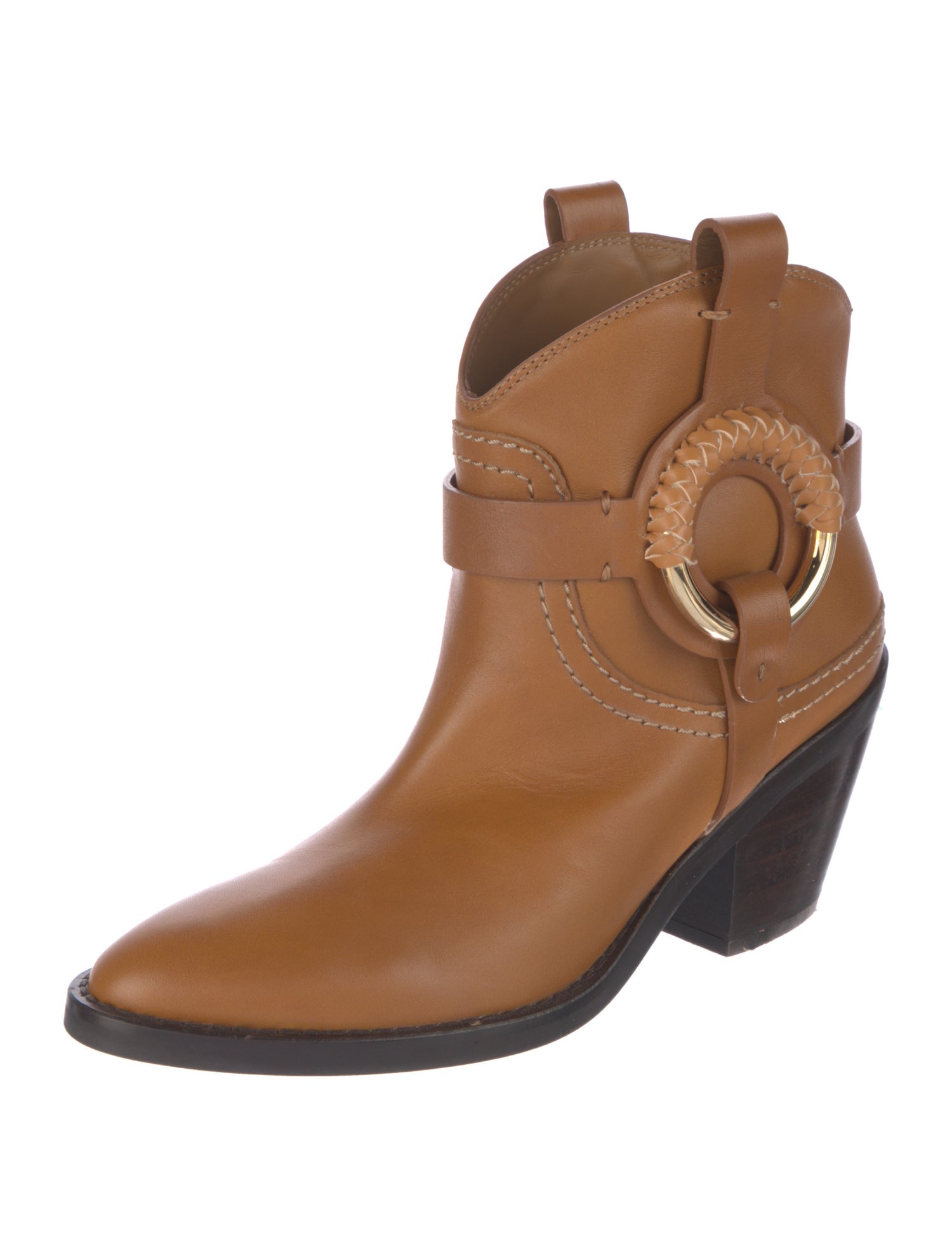 See by Chloé Leather Western Boots