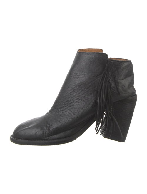 See by Chloé Leather Fringe Trim Accent Boots