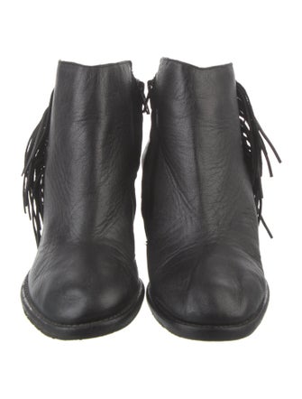 See by Chloé Leather Fringe Trim Accent Boots